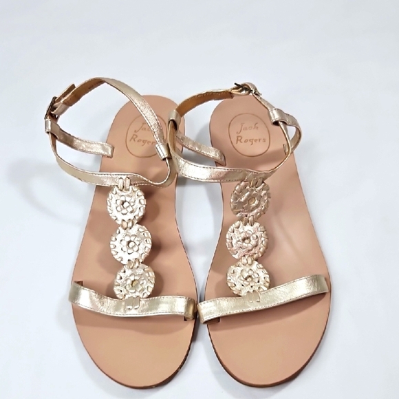 Jack Rogers Gold Women's Sandals Size 9 - Picture 1 of 7
